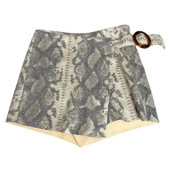 ZARA snake skin leather skort shorts - Picture 4 of 8